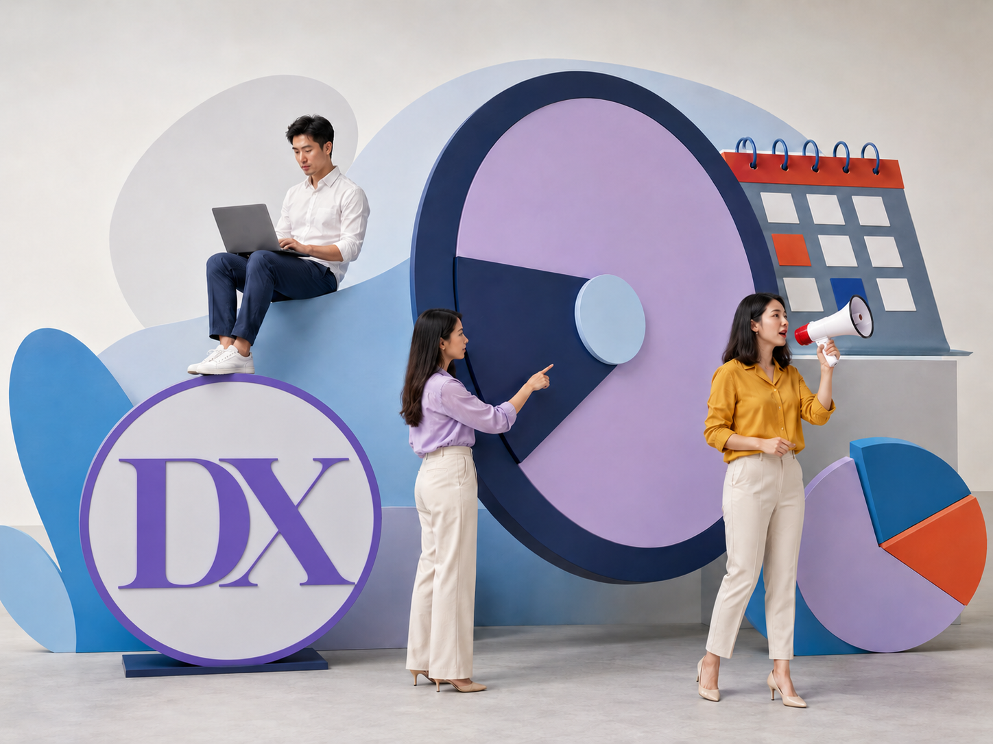 CAIM ministry scene with DX branding and team members